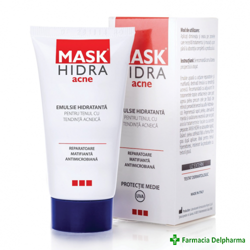 Mask Hidra Acne Emulsie hidratanta x 50 ml, Solartium