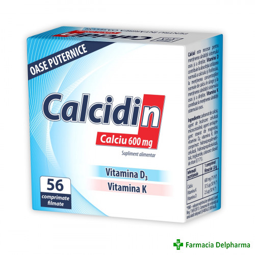 Calcidin Calciu x 56 compr., Zdrovit