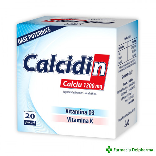 Calcidin Calciu x 20 plicuri, Zdrovit