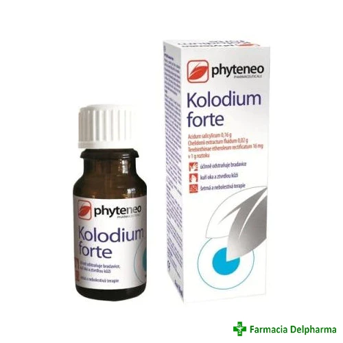 Kolodium Forte solutie pentru negi x 10 ml, Phyteneo