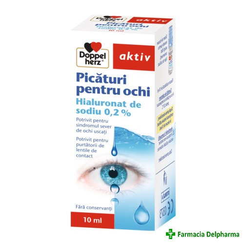 Picaturi pentru ochi cu Hialuronat de Sodiu 0.2% x 10 ml, Doppelherz