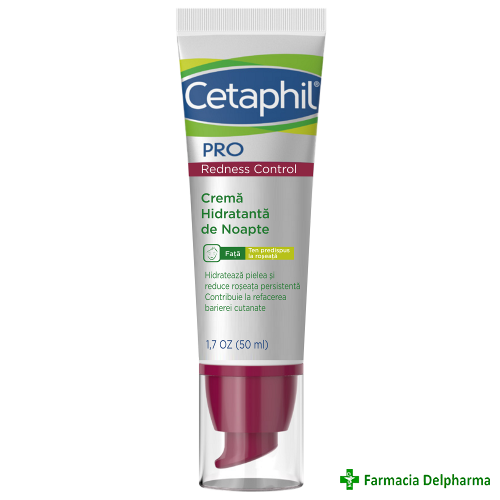 Crema hidratanta de noapte Cetaphil PRO Redness Control x 50 ml, Galderma