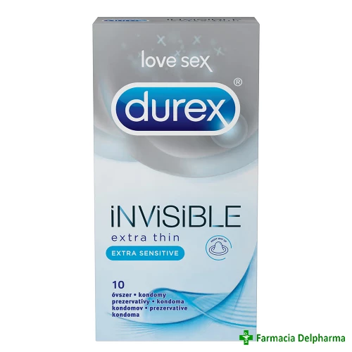 Prezervative Durex Invisible extra sensitive x 10 buc., Durex