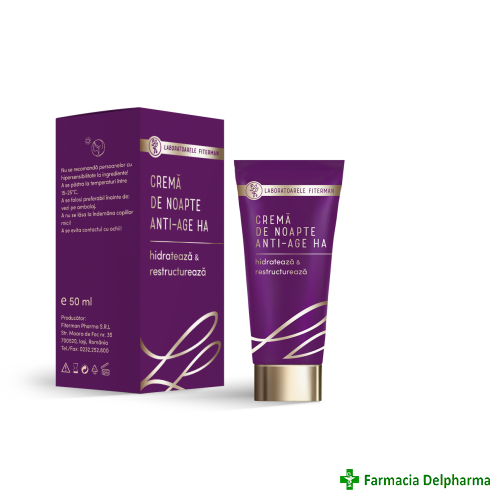 Crema de noapte Anti-Age HA x 50 ml, Fiterman