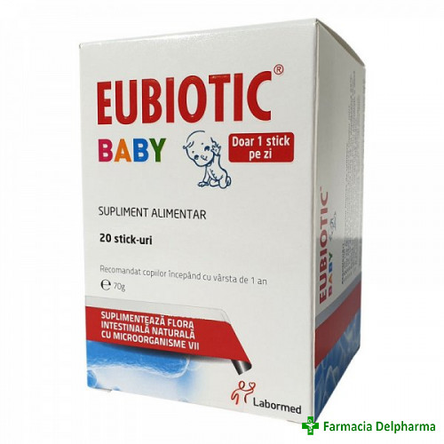 Eubiotic baby 3.5 g x 20 stickuri, Labormed