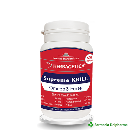 Supreme Krill Omega 3 Forte x 30 caps., Herbagetica