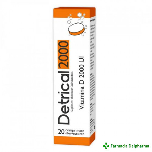 Detrical Vitamina D3 2000UI x 20 compr. eff., Zdrovit