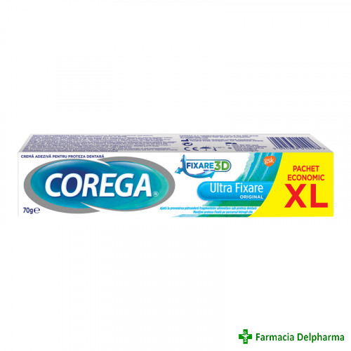 Crema adeziva Corega Ultra Fixare Original x 70 g, GSK