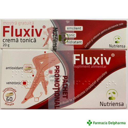 Fluxiv x 60 compr. + Fluxiv crema x 20 g mostra, Antibiotice