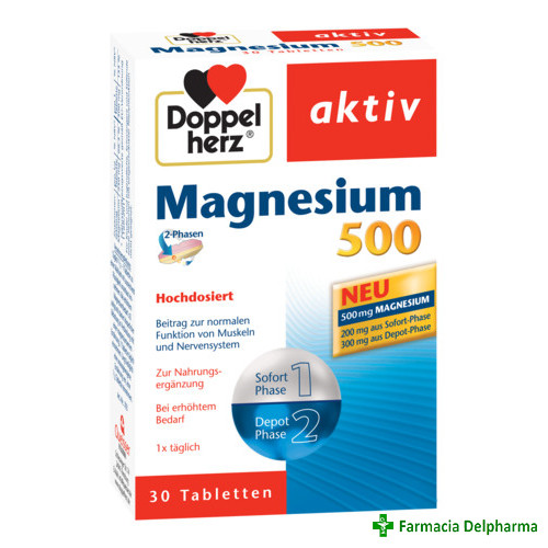 Magneziu 500 mg x 30 compr., Doppelherz