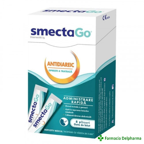 Smecta go caramel cacao x 8 plicuri