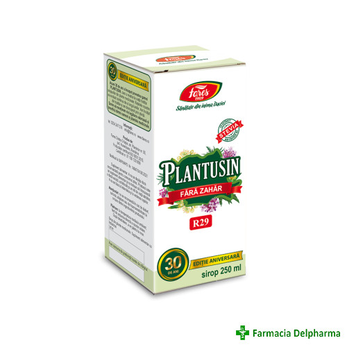 Plantusin fara zahar sirop R29 (pentru diabetici) X 250 ml, Fares