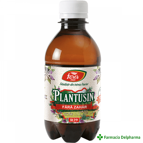 Plantusin fara zahar sirop R29 (pentru diabetici) X 250 ml, Fares