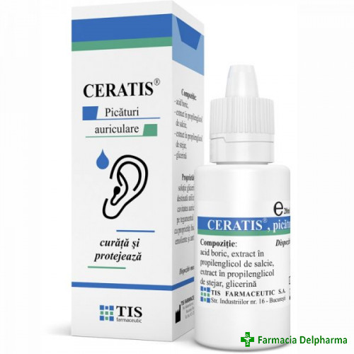 Picaturi auriculare Ceratis x 20 ml, Tis Farmaceutic