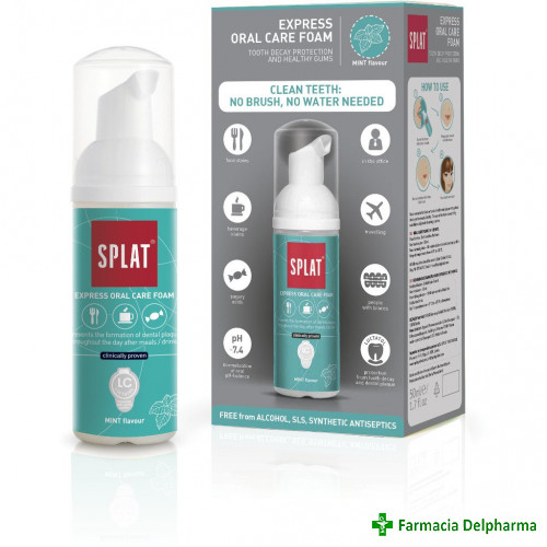 Spuma de gura 2 in 1 aroma menta x 50 ml, Splat