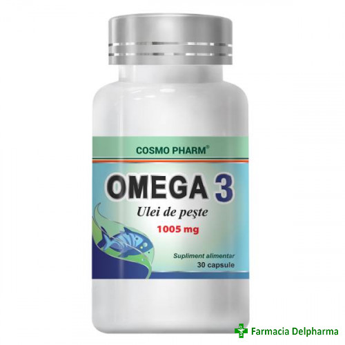 Omega 3 Ulei de peste 1005 mg x 30 caps., Cosmopharm