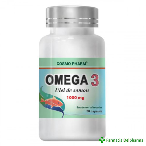 Omega 3 Ulei de somon 1000 mg x 30 caps., Cosmopharm