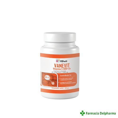 Vanevit Vitamina C 600 mg + Zinc x 60 compr., Vanelli
