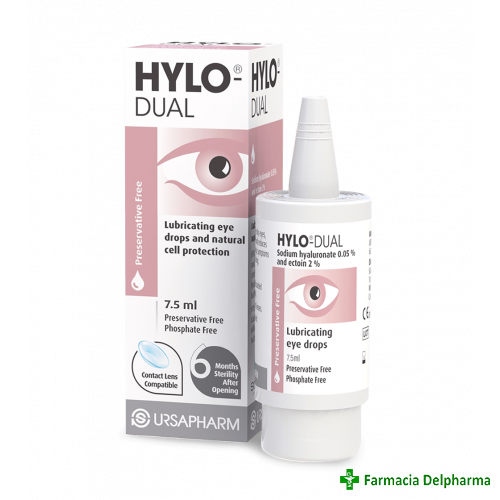 Hylo-Dual picaturi lubrifiante x 10 ml, UrsaPharm