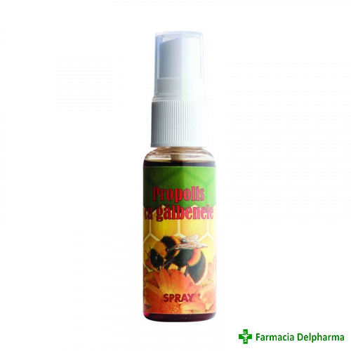 Spray cu Propolis si Galbenele x 25 ml, Transvital