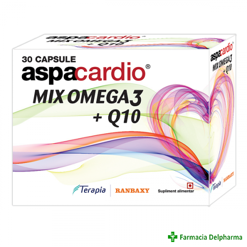 Aspacardio Mix Omega 3 + Q10 x 30 caps., Terapia
