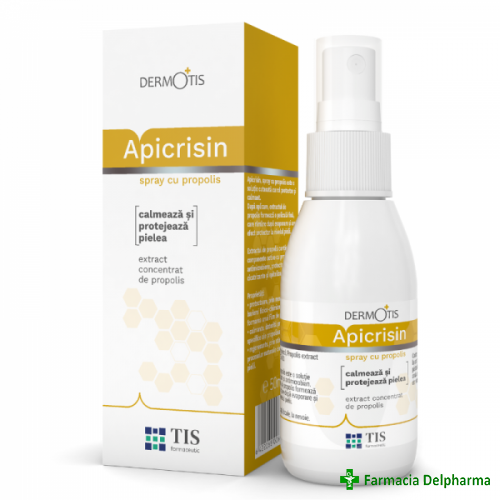 Apicrisin-D spray cu propolis Dermotis x 50 ml, Tis Farmaceutic