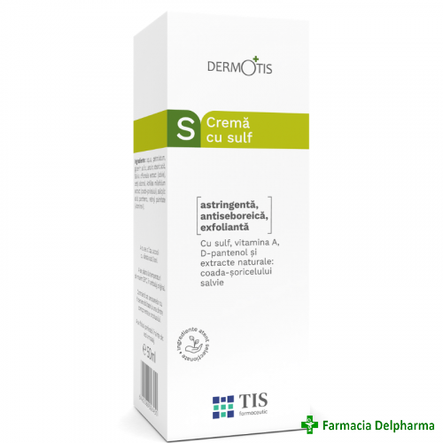 Crema cu Sulf Dermotis x 50 ml, Tis Farmaceutic