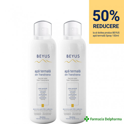 Apa termala spray Beyus x 150 ml 1+1 (50%)