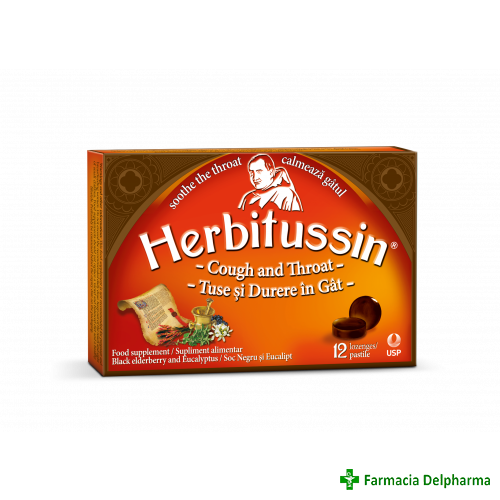 Herbitussin Tuse si Durere in gat x 12 compr., USP