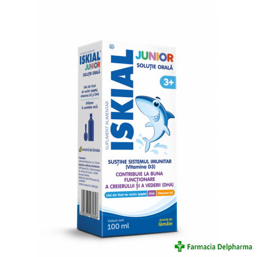 Iskial Junior solutie orala aroma lamaie 3 ani+ x 100 ml, USP