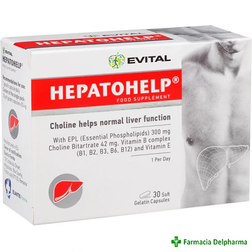 Hepatohelp x 30 caps., Evital