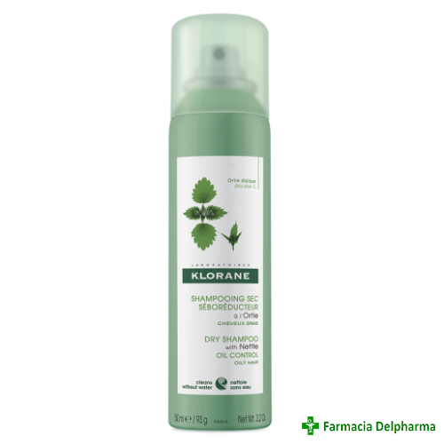 Sampon uscat cu extract de urzica Klorane x 150 ml, Pierre Fabre