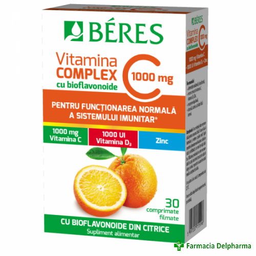 Vitamina C 1000 mg Complex x 30 compr., Beres Pharmaceuticals