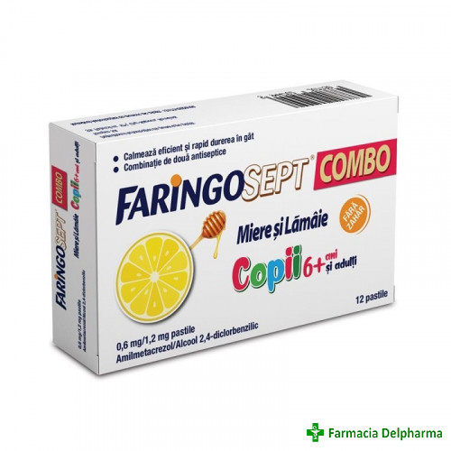 Faringosept Combo Miere si Lamaie 0,6 mg/1,2 mg x 12 pastile, Terapia