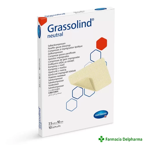 Grassolind Neutral comprese sterile 7.5 cm x 10 cm x 1 buc., Hartmann