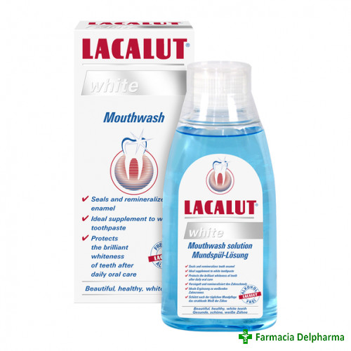 Apa de gura Lacalut White Antiplaque x 300 ml, Zdrovit