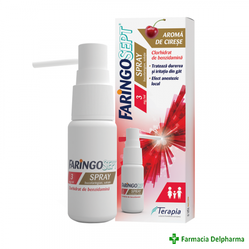 Faringosept 3 mg/ml spray bucofaringian x 15 ml, Terapia