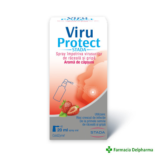 ViruProtect spray oral impotriva virusurilor aroma capsuni x 20 ml, Stada