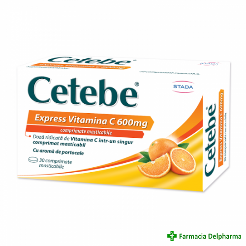Cetebe Express Vitamina C 600mg x 30 compr., Stada