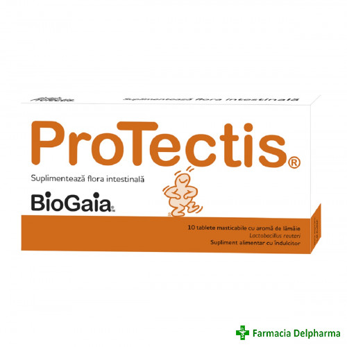 Protectis probiotic cu aroma lamaie x 10 compr., BioGaia
