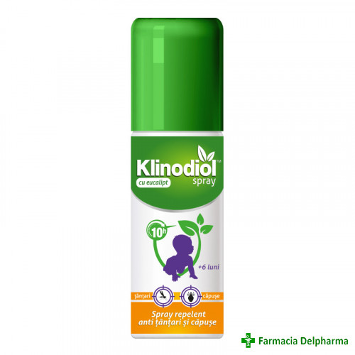 Spray pentru copii impotriva tantarilor si capuselor Klinodiol x 100 ml, Klintensiv