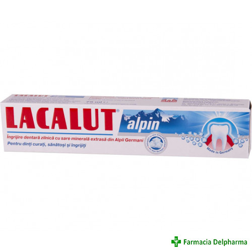 Pasta de dinti Lacalut Alpin x 75 ml, Zdrovit