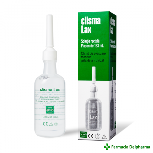 Clisma Lax solutie rectala 20 flacoane x 133 ml, Sofar