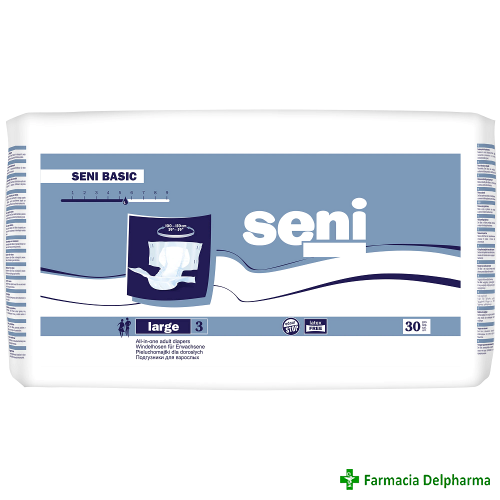 Scutece pentru adulti Seni Basic Large x 30 buc., Seni