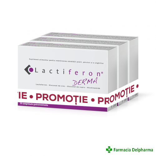 Lactiferon Derma x 30 compr. 2+1 gratis, Solartium