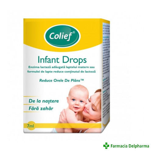 Picaturi cu enzima naturala lactaza Infant Drops x 7 ml, Colief