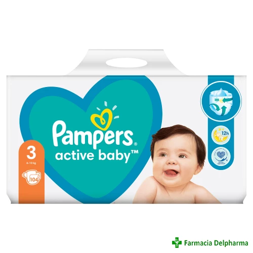 Scutece Pampers Active Baby Nr. 3 6-10 kg x 104 buc.