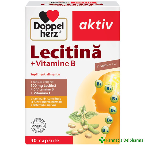 Lecitina + Vitamine B + Vitamina E x 40 caps., Doppelherz