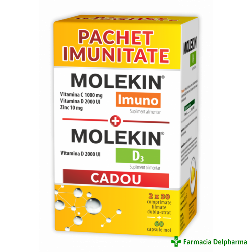 Molekin Imuno x 60 compr. + Molekin D3 x 60 caps., Zdrovit