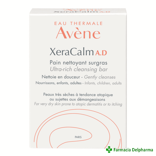 XeraCalm AD sapun relipidant piele uscata Avene x 100 g, Pierre Fabre